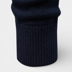 Quarter-Zip Knit Sweater Contrast Stripe Regular Fit for Men