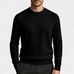 Wool Blend Crew Neck Sweater Regular Fit for Men