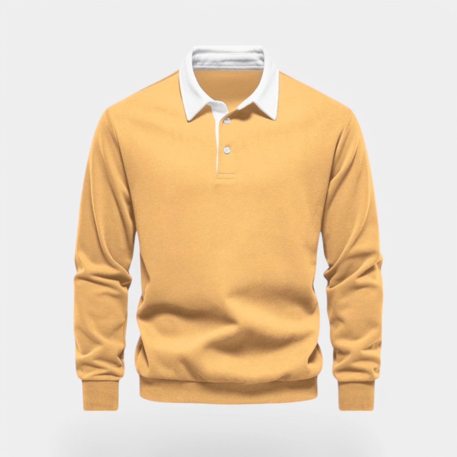 Dress Collar Polo Sweatshirt Cotton Pullover for Men