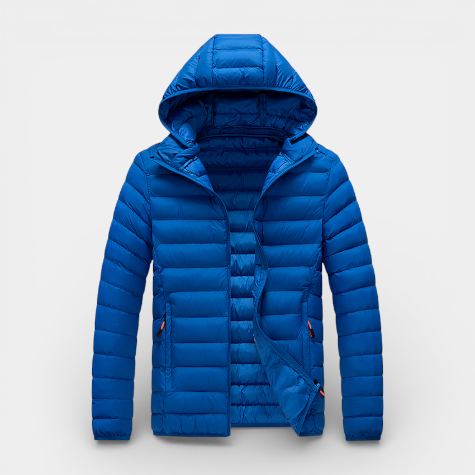 Hooded Quilted Jacket Lightweight Padded for Men