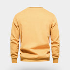 Dress Collar Polo Sweatshirt Cotton Pullover for Men