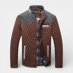 Quilted Jacket Regular Fit Zip-Up Lightweight for Men