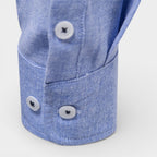 Long Sleeve Button-Up Shirt Contrast Cuff for Men