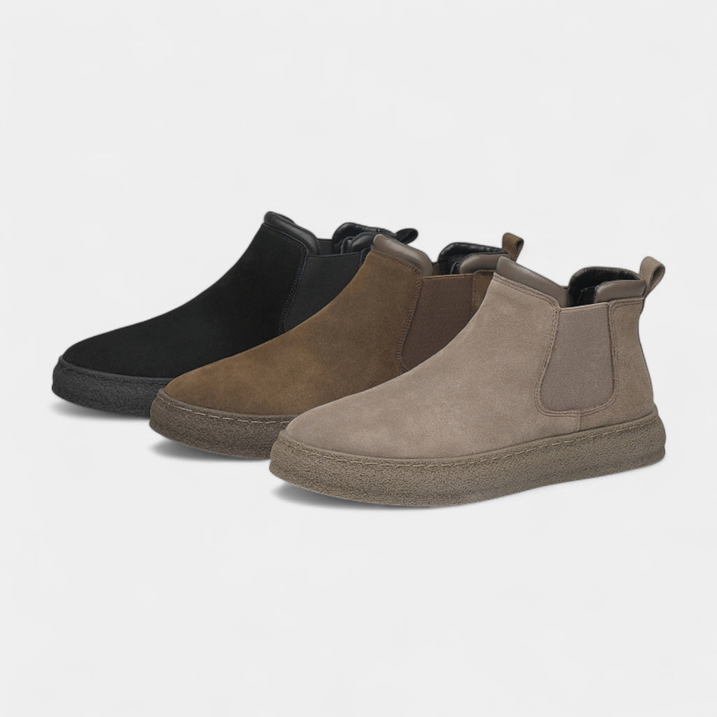 Faux Suede Chelsea Sneaker Boots Slip-On for Men