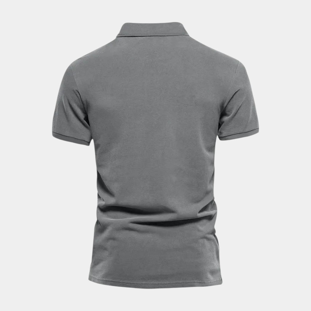 Short Sleeve Knit Polo Shirt Regular Fit for Men