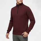 Fleece Lined Half-Zip Pullover Sweater Regular Fit for Men