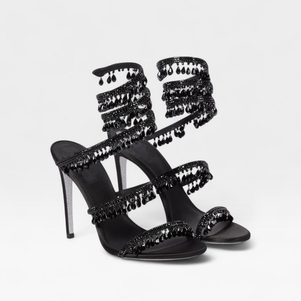 Women's Crystal Embellished Strappy Evening Sandals