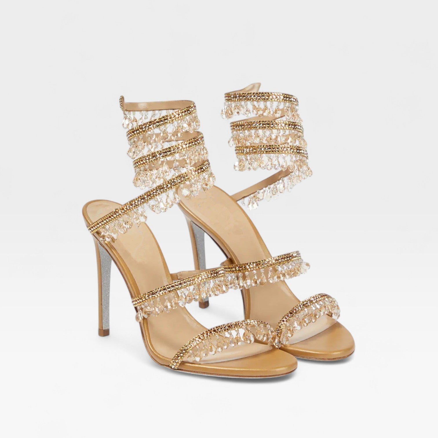 Women's Crystal Embellished Strappy Evening Sandals