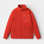 Fleece Full-Zip Jacket Stand Collar Regular Fit for Men
