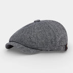 Multi-Panel Newsboy Cap Curved Brim for Men