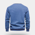 Dress Collar Polo Sweatshirt Cotton Pullover for Men