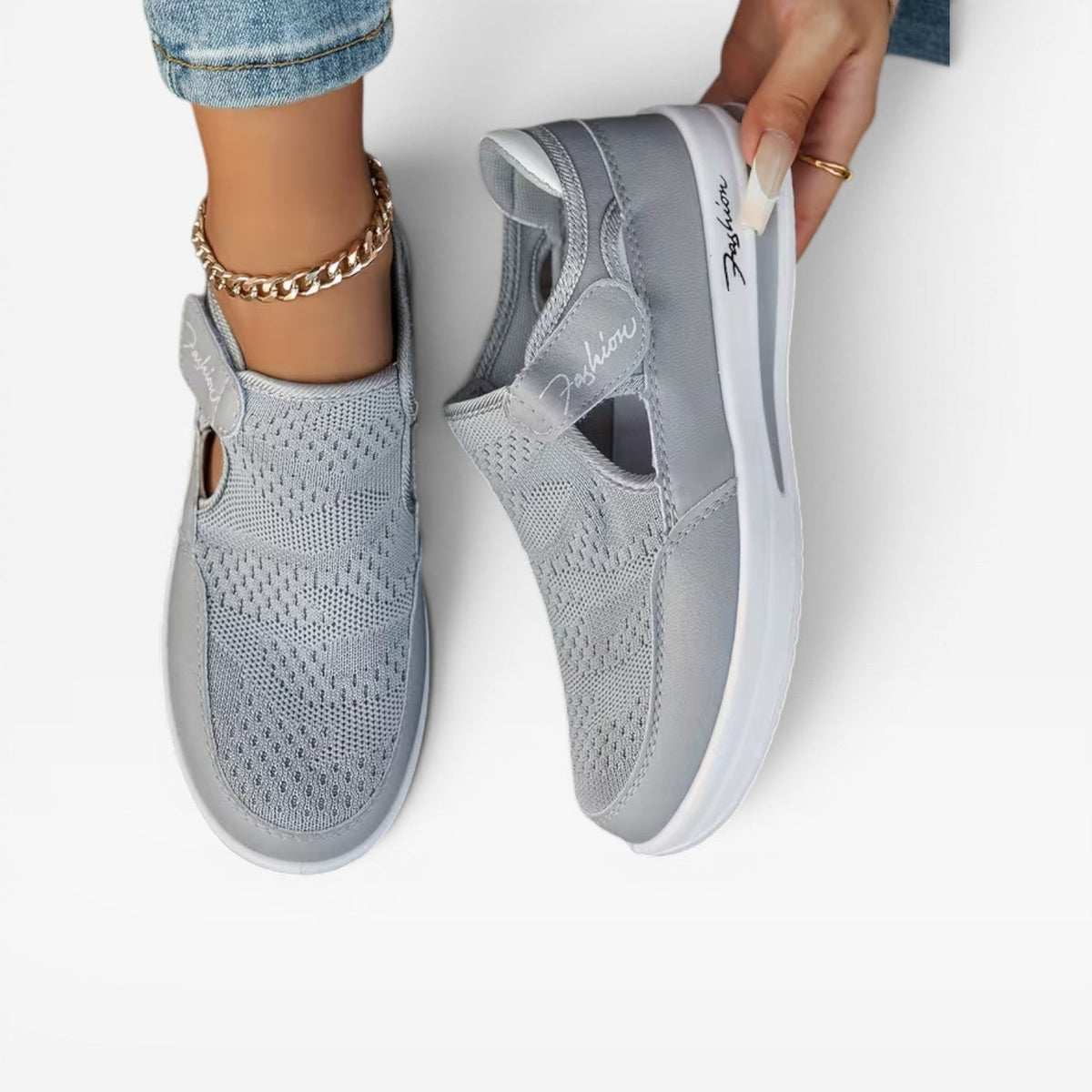 Women's Slip-On Platform Walking Trainers