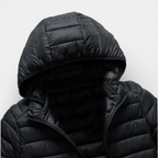 Hooded Quilted Jacket Lightweight Padded for Men