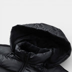 Quilted Hooded Zip-Up Jacket Stretch Sleeves for Men