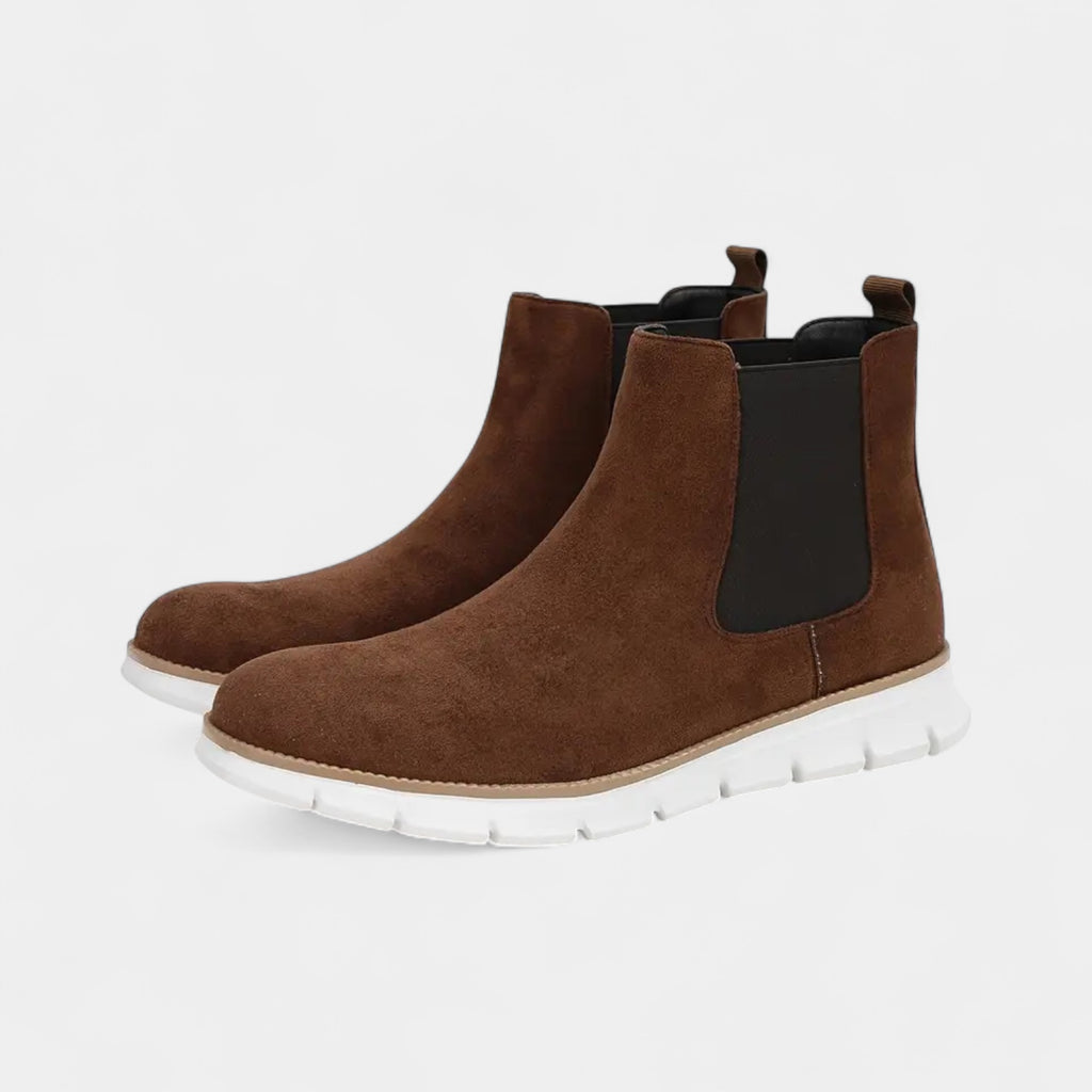 Suede Chelsea Sneaker Boots Slip-On for Men