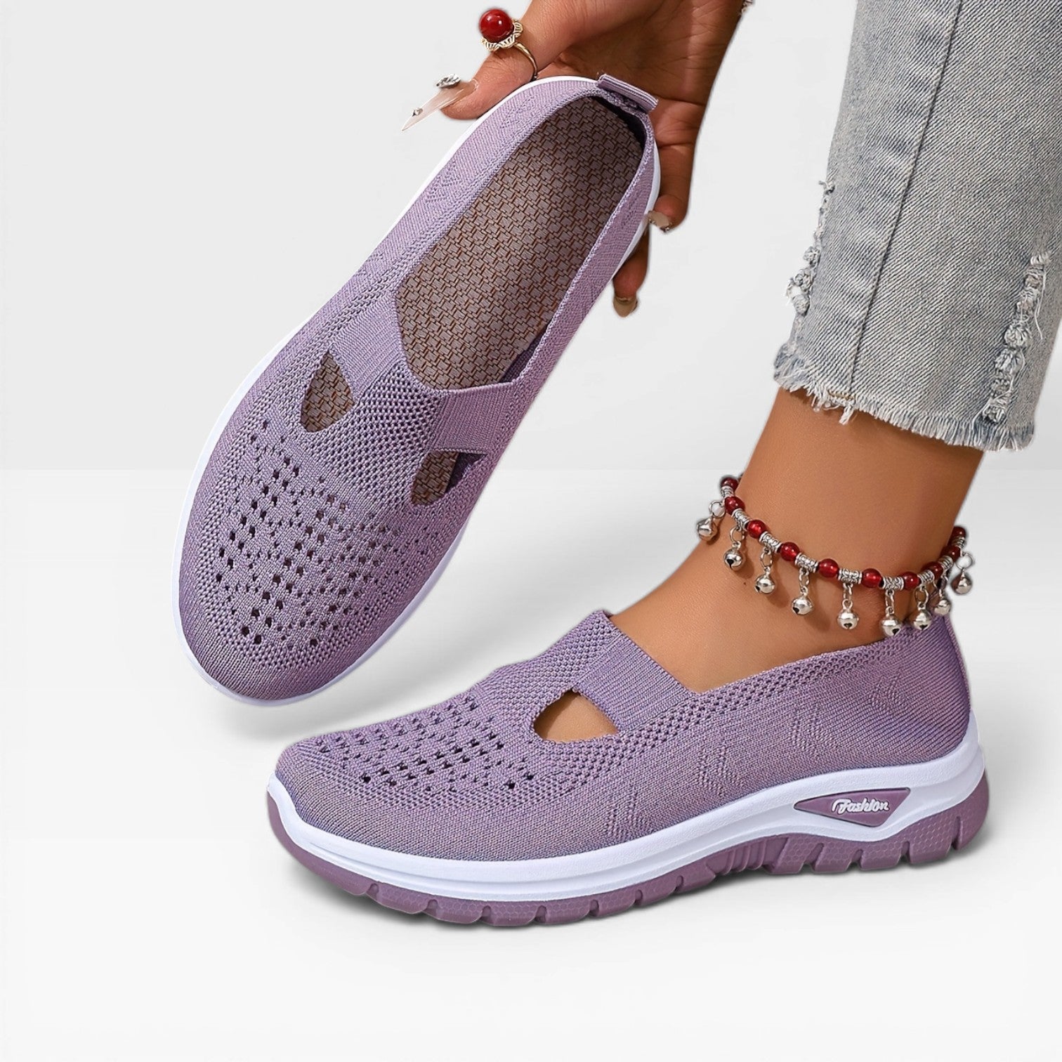 Women's Breathable Slip-On Walking Trainers