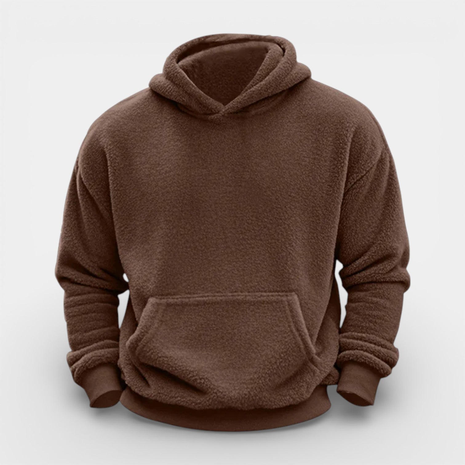 Fleece Pullover Hoodie Relaxed Fit for Men