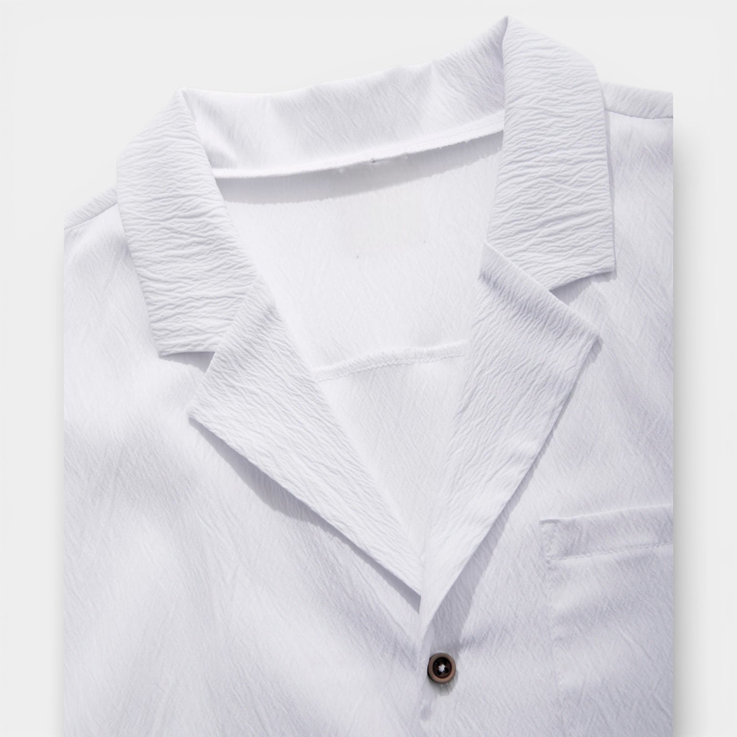Short Sleeve Button-Up Textured Shirt Regular Fit for Men