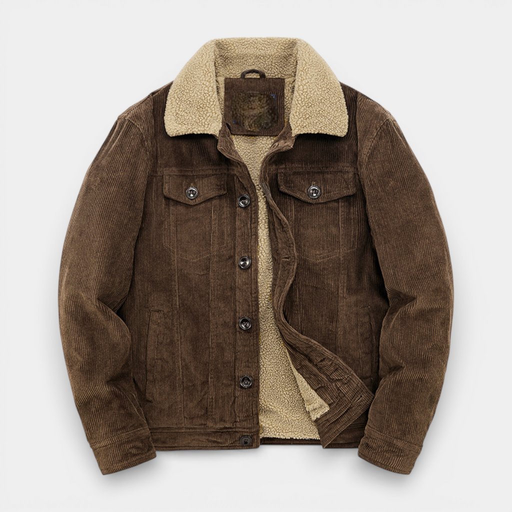 Corduroy Lined Jacket Regular Fit Structured for Men