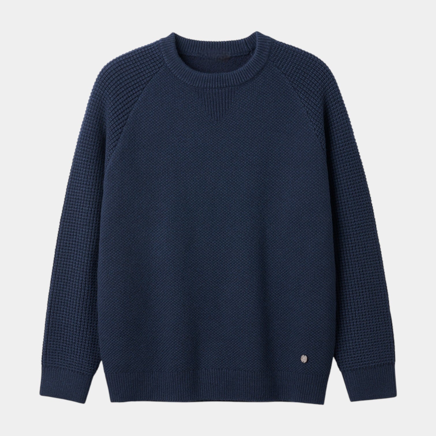 Textured Crewneck Knit Sweater Regular Fit for Men