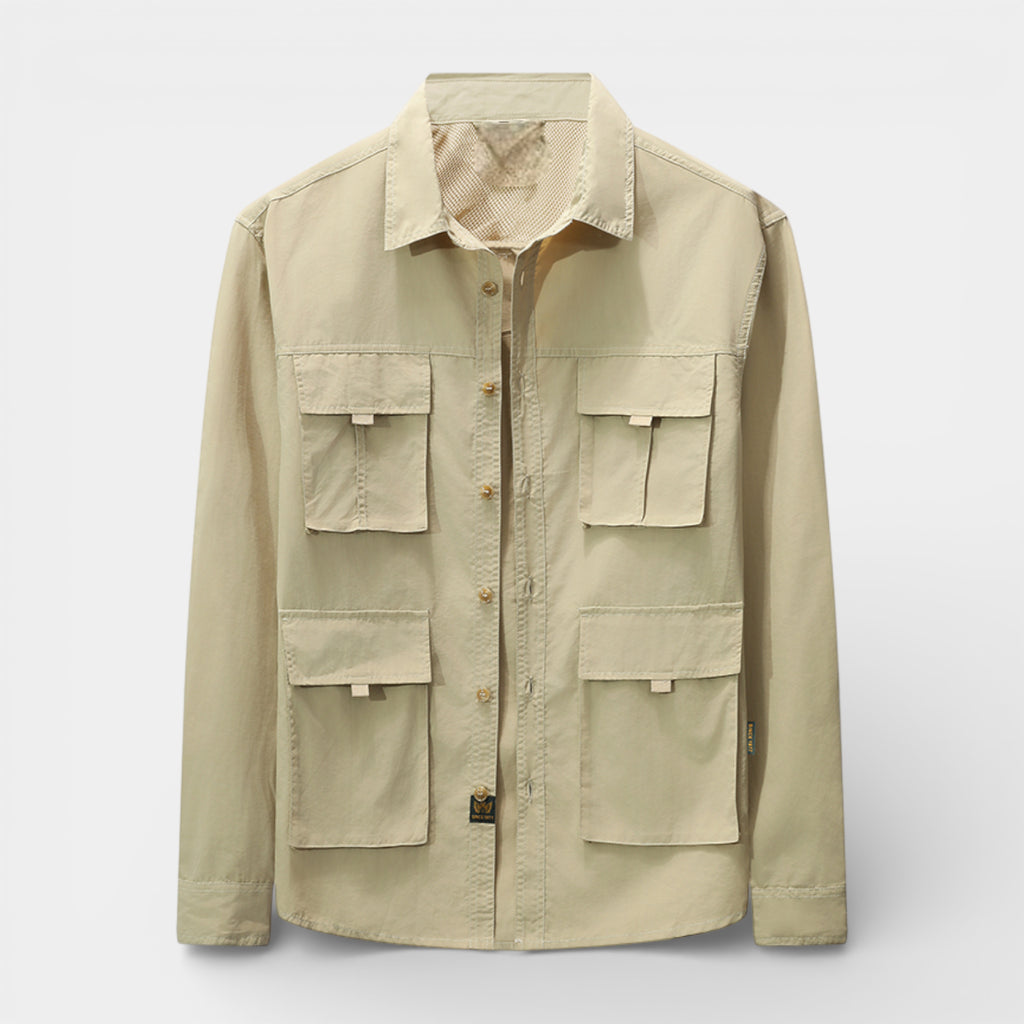 Utility Shirt Jacket Multi-Pocket Regular Fit for Men