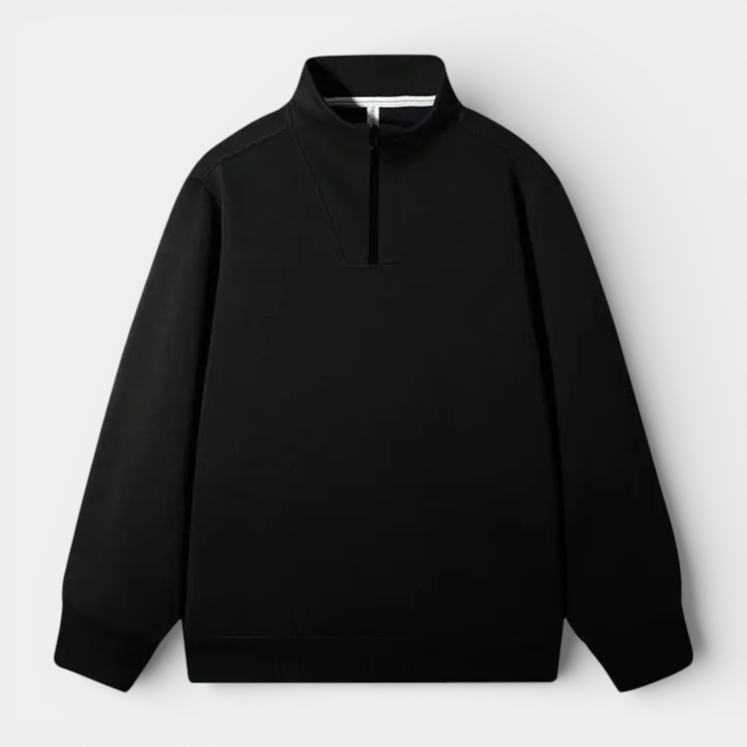 Long Sleeve Quarter-Zip Pullover Sweater for Men