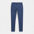 Slim Fit Stretch Trousers Flat Front Tapered for Men