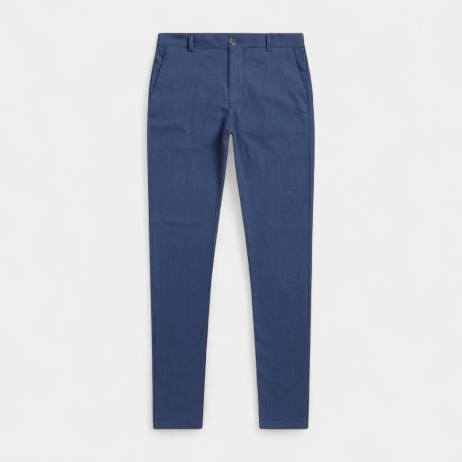 Slim Fit Stretch Trousers Flat Front Tapered for Men