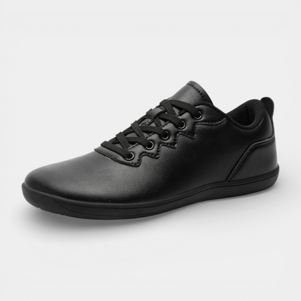 Low-Top Lace-Up Sneakers Smooth Upper Slim for Men