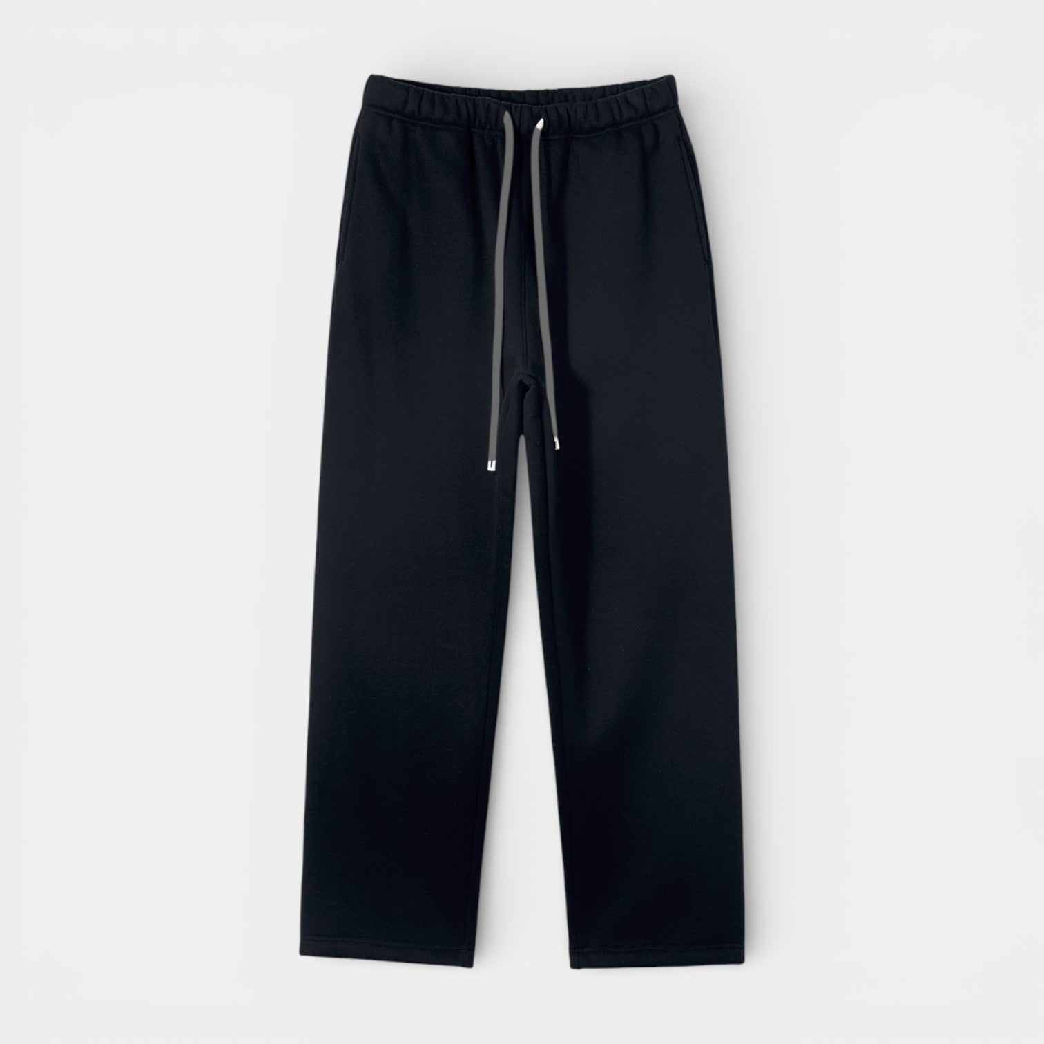 Knit Drawstring Pants Straight Leg Relaxed Fit for Men