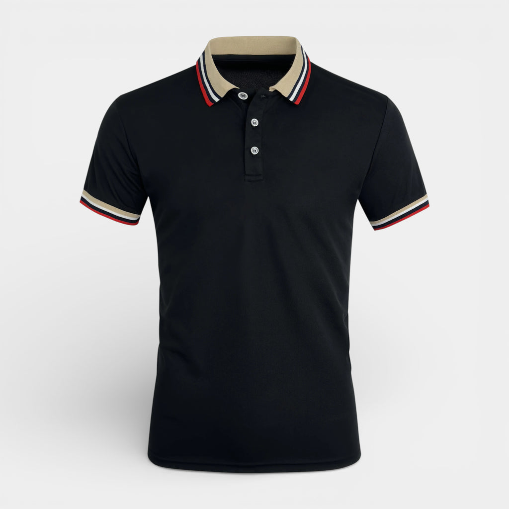 Short Sleeve Button-Up Polo Shirt Regular Fit for Men