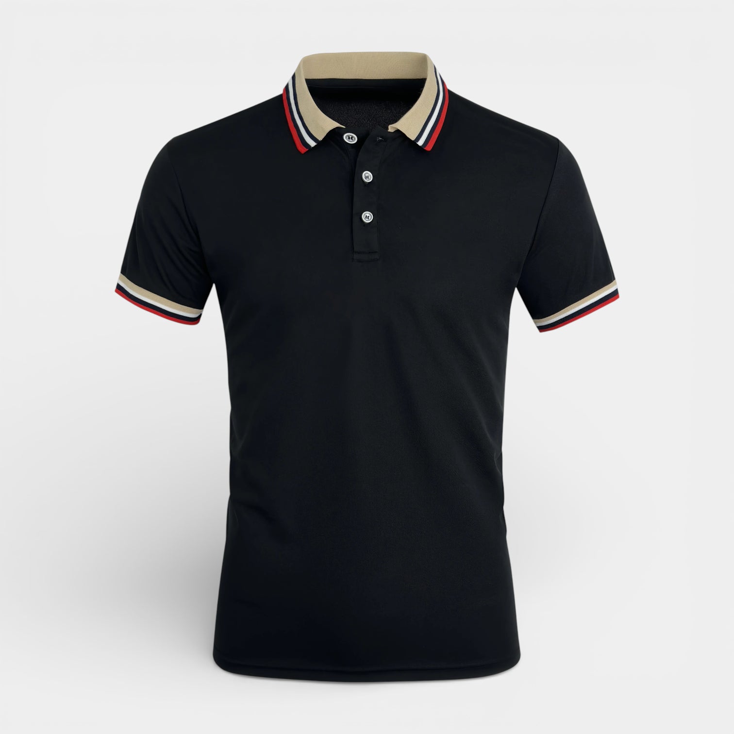 Short Sleeve Button-Up Polo Shirt Regular Fit for Men