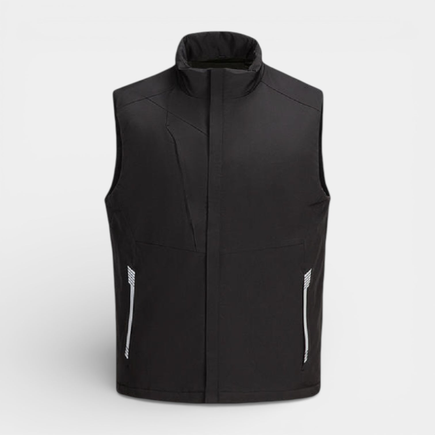 Slim Fit Zip-Up Stand Collar Vest for Men