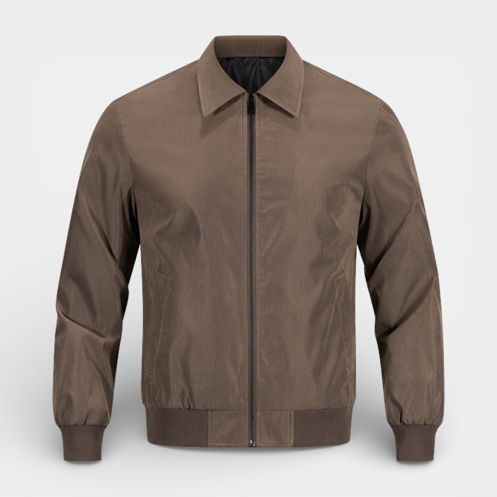 Zip-Up Point Collar Jacket Regular Fit for Men
