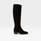 Women's Knee-High Suede Buckle Boots