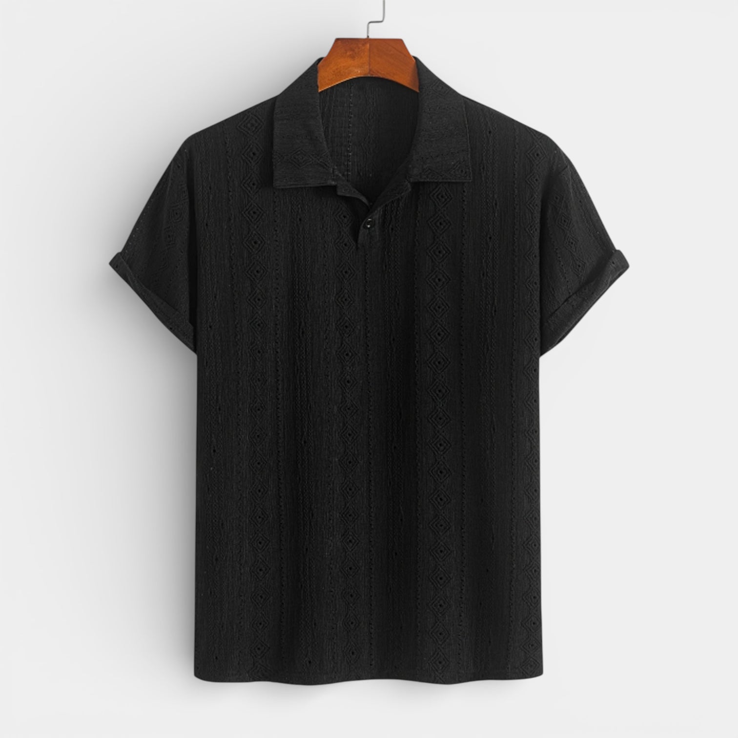 Geometric Pattern Short Sleeve Polo Shirt for Men
