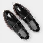 Slip-On Bit Loafers Polished Almond Toe for Men