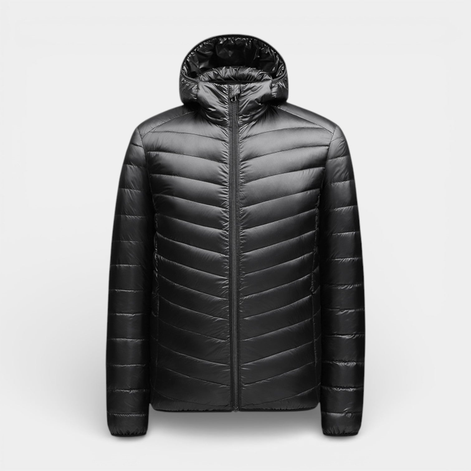Hooded Quilted Puffer Jacket Lightweight Regular Fit for Men