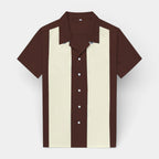 Short Sleeve Button-Up Panel Shirt Regular Fit for Men