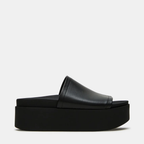Women's Leather Chunky Flatform Slides