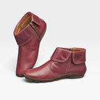 Women's Leather Ankle Boots with Fold-Over Cuff