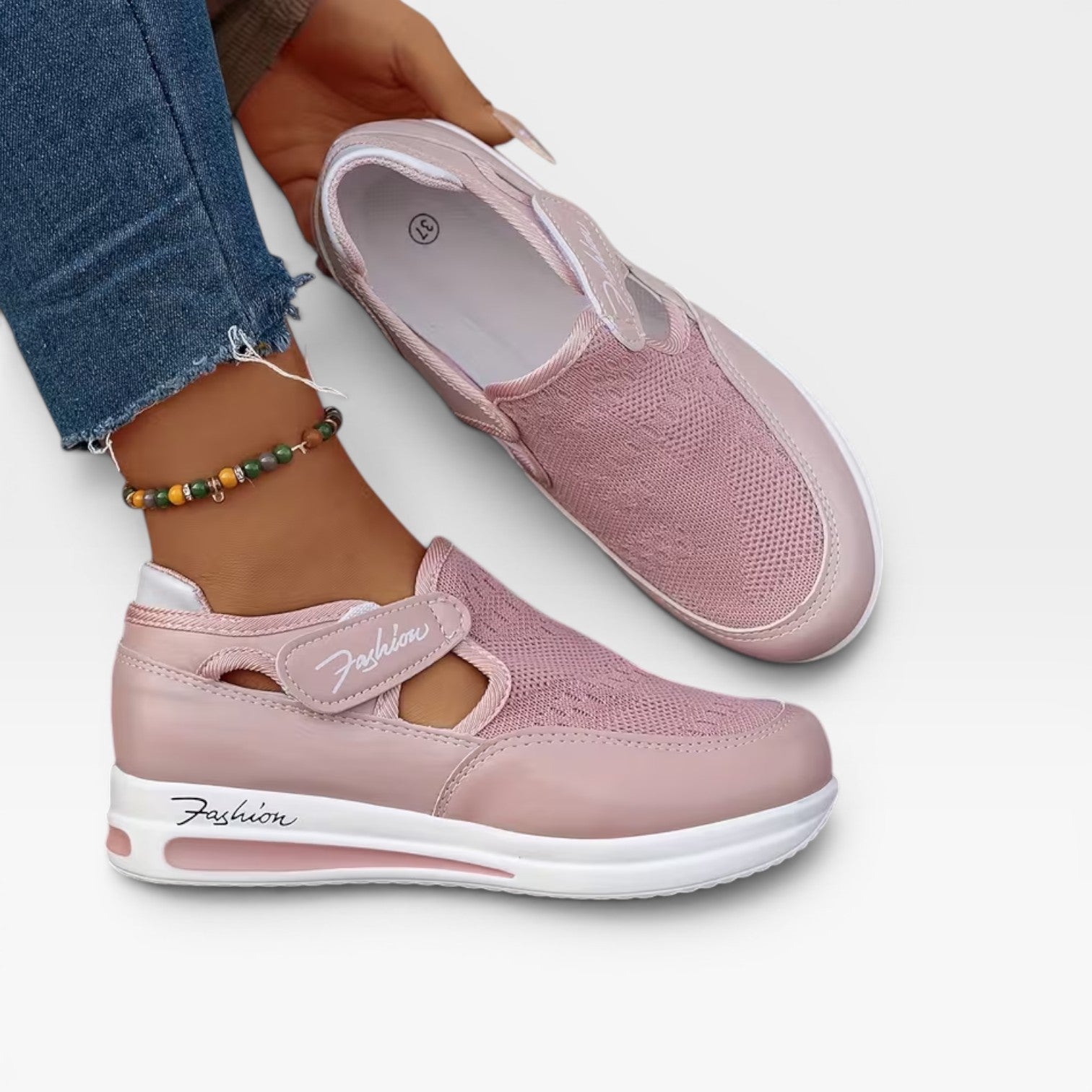 Women's Slip-On Platform Walking Trainers