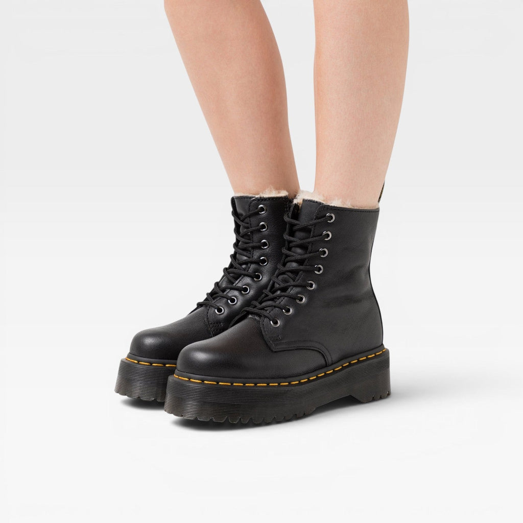 Women's Platform Combat Boots with Chunky Sole