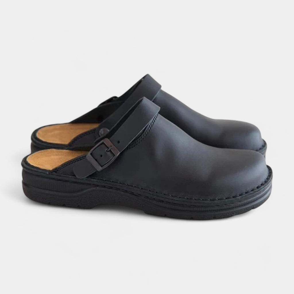 Suede Texture Slip-On Clog Loafers for Men