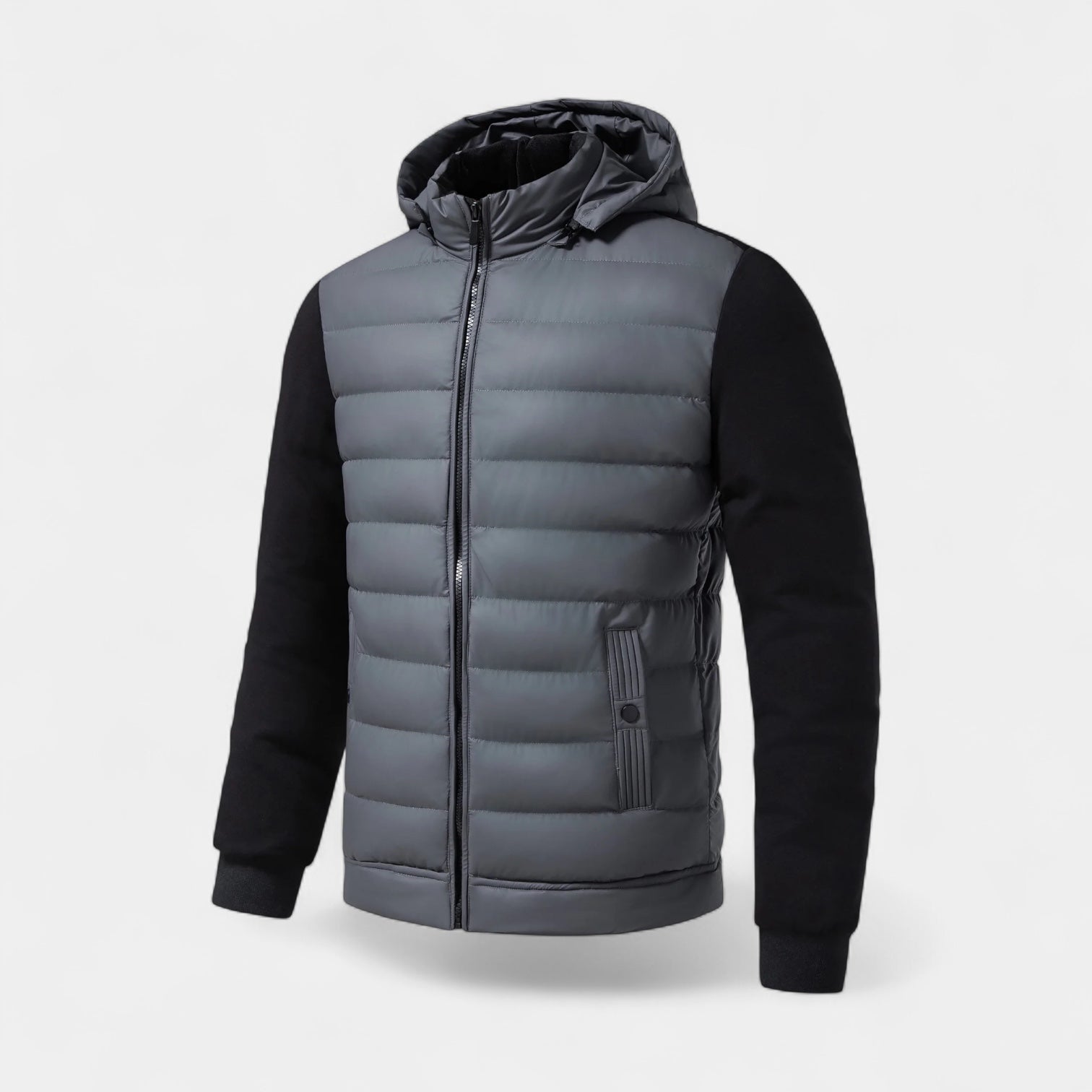 Hybrid Puffer Parka Jacket Quilted Regular Fit for Men