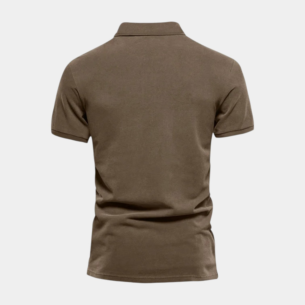 Short Sleeve Knit Polo Shirt Regular Fit for Men