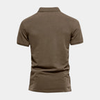 Short Sleeve Knit Polo Shirt Regular Fit for Men