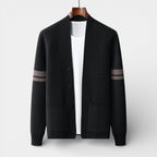 Open-Front Knit Cardigan Long Sleeve Regular Fit for Men