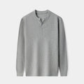 Knit Henley Shirt Long Sleeve Regular Fit for Men