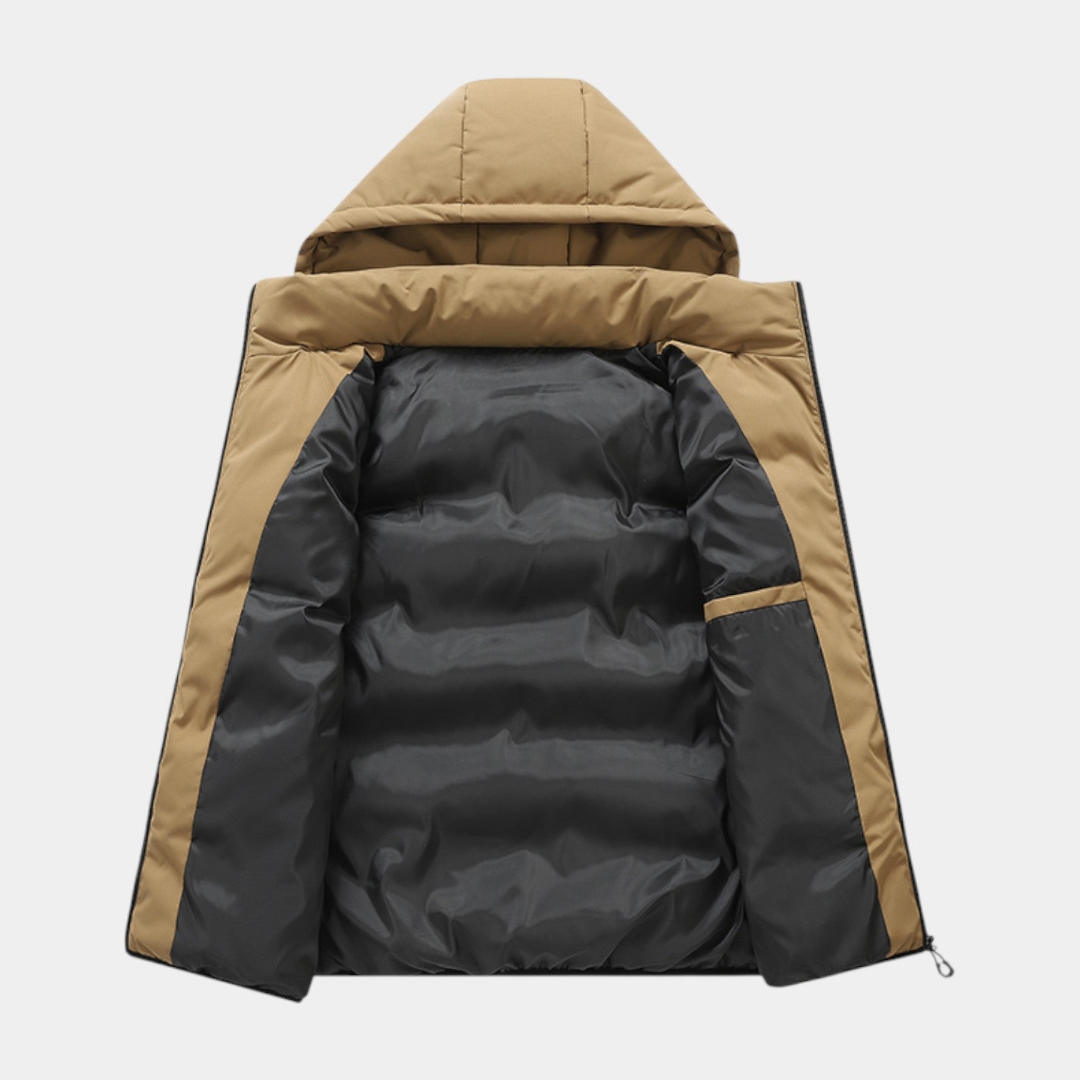 Hooded Puffer Vest Quilted Zip-Up Regular Fit for Men
